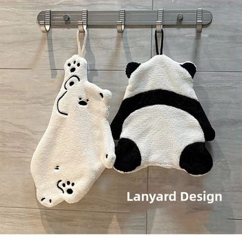 Poliarinio lokio ir pandos rankšluosčių pakabinamas sugeriantis tualeto rankšluosčių valiklis, mielas animacinis filmas, skirtas tarpvalstybiniam naudojimui