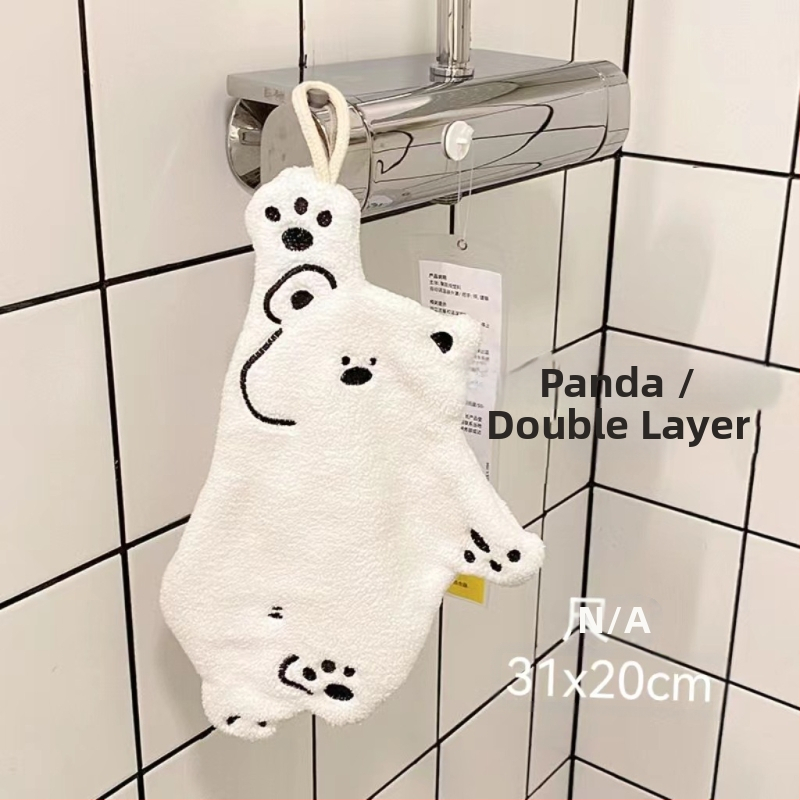 Poliarinio lokio ir pandos rankšluosčių pakabinamas sugeriantis tualeto rankšluosčių valiklis, mielas animacinis filmas, skirtas tarpvalstybiniam naudojimui