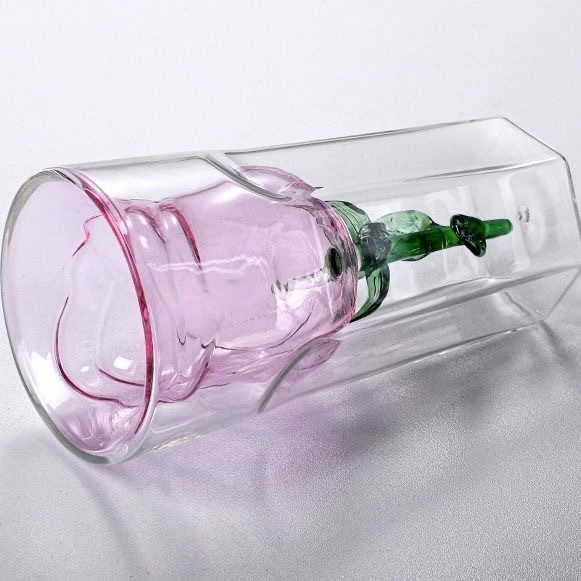 Креативна романтична стъклена чаша за любов, високо изглеждаща чаша за бяло вино, дизайнерска подаръчна чаша за годеж