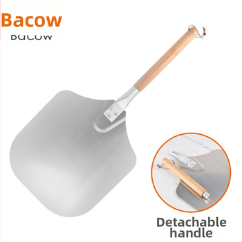 Küpsetusriistad eemaldatava käepidemega spiraalmustriga 12-tolline pitsalabidas alumiiniumist labidas pitsaülekandelabidas puidust käepidemega pitsalabidas