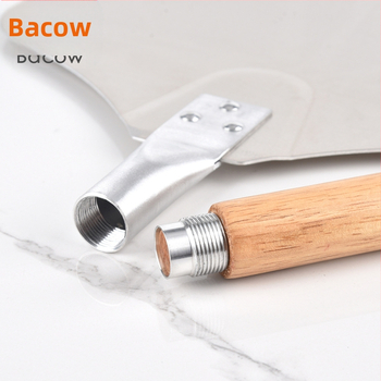 Küpsetusriistad eemaldatava käepidemega spiraalmustriga 12-tolline pitsalabidas alumiiniumist labidas pitsaülekandelabidas puidust käepidemega pitsalabidas