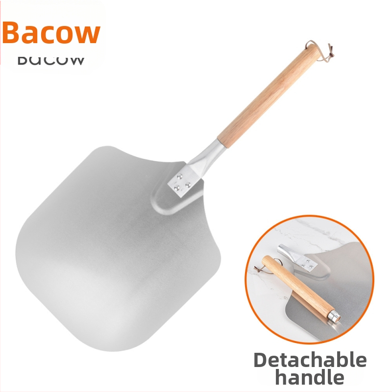 Küpsetusriistad eemaldatava käepidemega spiraalmustriga 12-tolline pitsalabidas alumiiniumist labidas pitsaülekandelabidas puidust käepidemega pitsalabidas