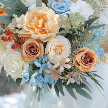 Karštai parduodama dirbtinių gėlių dėžutė gimtadienio piršlyboms, gėlių galvos juosta su koteliu, vestuvinė nuotakos puokštė, atmosferos kompozicijos dekoravimo gėlių puokštė