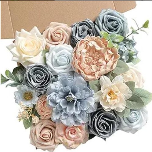 Karštai parduodama dirbtinių gėlių dėžutė gimtadienio piršlyboms, gėlių galvos juosta su koteliu, vestuvinė nuotakos puokštė, atmosferos kompozicijos dekoravimo gėlių puokštė