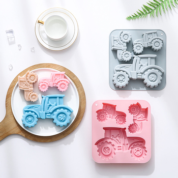 laos 3 erineva suurusega traktorikujulist silikoonvormi jääšokolaadivormi käsitöö seebikoogivorm