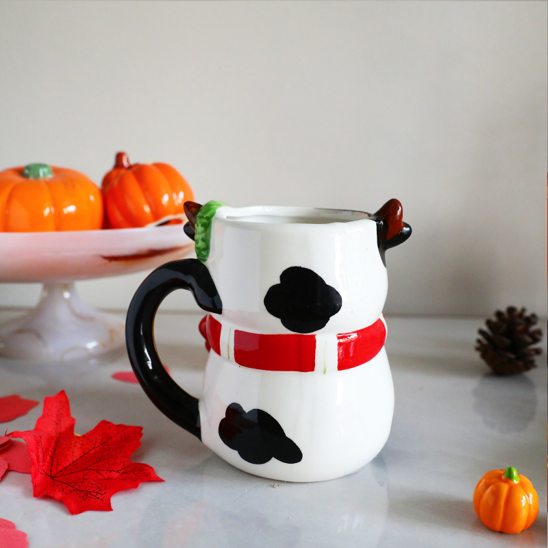 Трансгранична гореща разпродажба на чаша за кафе с крава, 20 oz керамична чаша, новост, форма на крава, 3d чаша за кафе