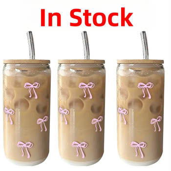 Amazon 16oz íj, nagy boroszilikát üveg UV digitális nyomtatású kóla, nagy kapacitású szalmapohár