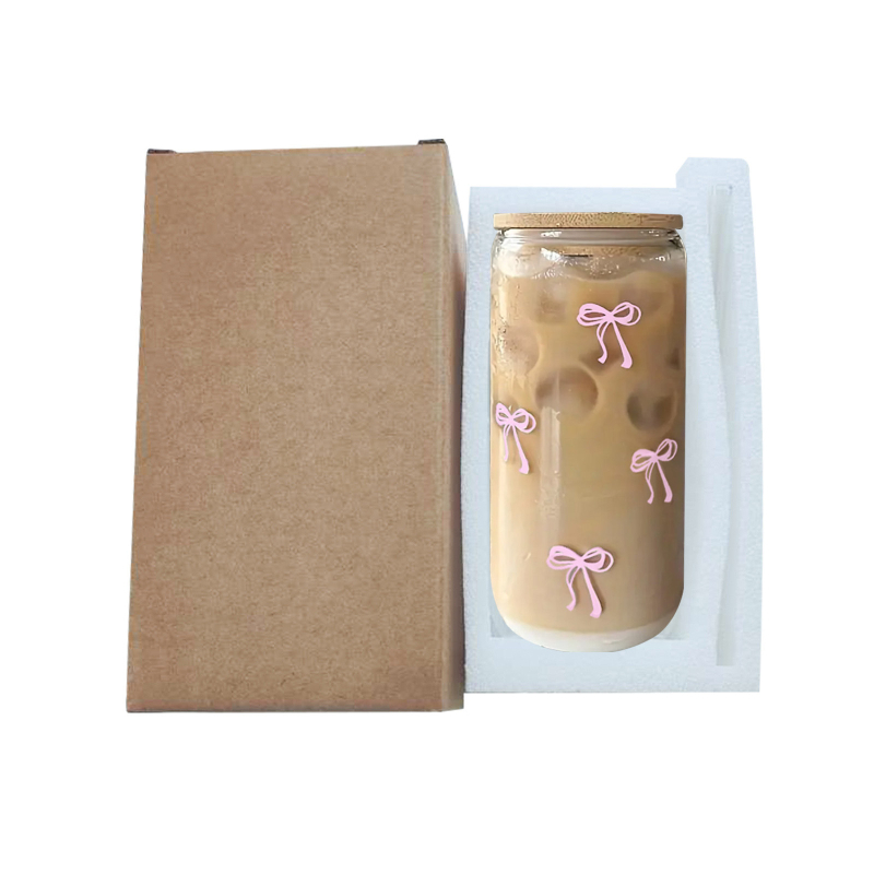 Amazon 16oz íj, nagy boroszilikát üveg UV digitális nyomtatású kóla, nagy kapacitású szalmapohár