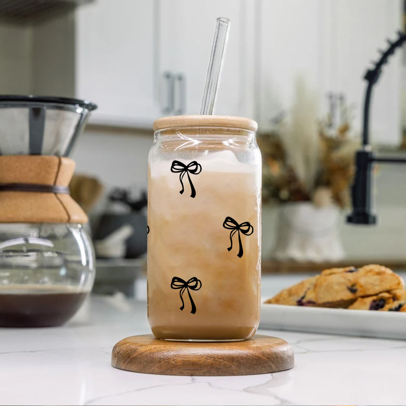 Amazon 16oz íj, nagy boroszilikát üveg UV digitális nyomtatású kóla, nagy kapacitású szalmapohár