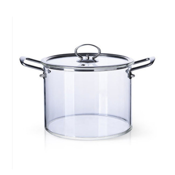 Οικιακή κατσαρόλα ξεπλύματος, κατσαρόλα χυλού, κατσαρόλα σούπας θέρμανσης ανοιχτής φλόγας, κατσαρόλα στιφάδο από ξύλινη λαβή από υψηλό βοριοπυριτικό γυαλί, γυάλινη κατσαρόλα μαγειρέματος με νουντλς μεγάλης χωρητικότητας