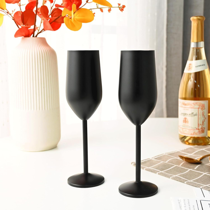 Луксозна чаша за шампанско в европейски стил, чаша от неръждаема стомана, креативна чаша за коктейл, бар, чаша с лале, винтидж чаша за вино