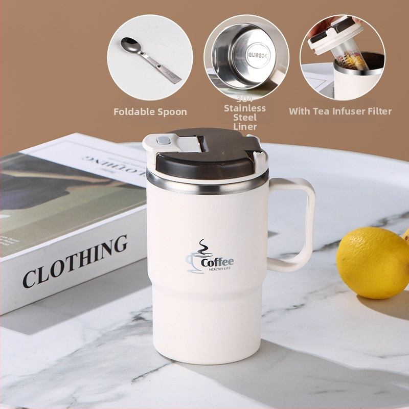 Piiriülene kuummüügis kruus, väärtuslik õlgtass, roostevabast terasest kohvitass, kaasaskantav mugav tee- ja veeeralduskruus