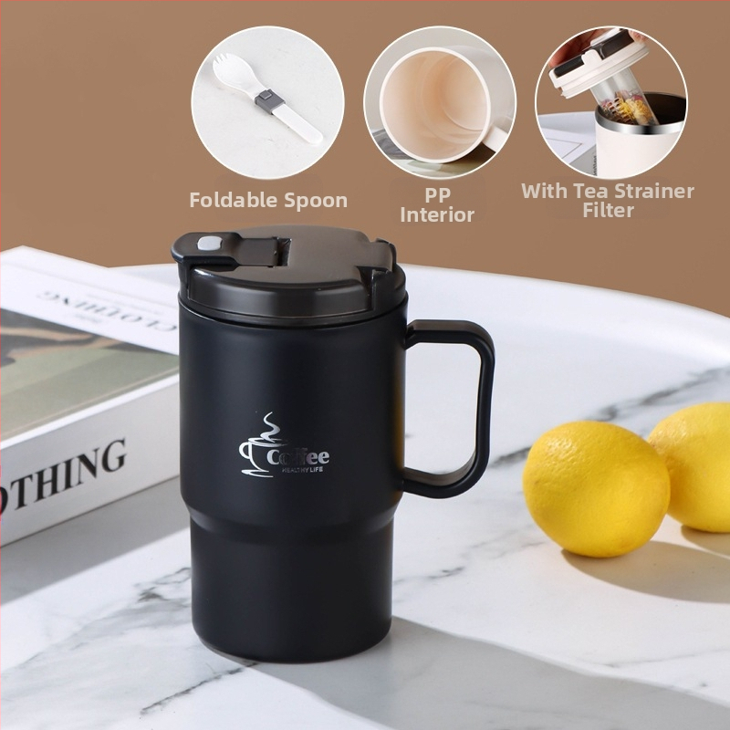 Piiriülene kuummüügis kruus, väärtuslik õlgtass, roostevabast terasest kohvitass, kaasaskantav mugav tee- ja veeeralduskruus