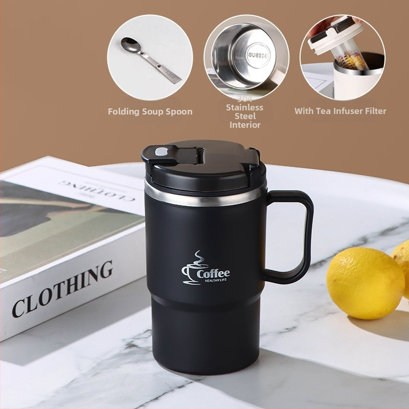 Piiriülene kuummüügis kruus, väärtuslik õlgtass, roostevabast terasest kohvitass, kaasaskantav mugav tee- ja veeeralduskruus