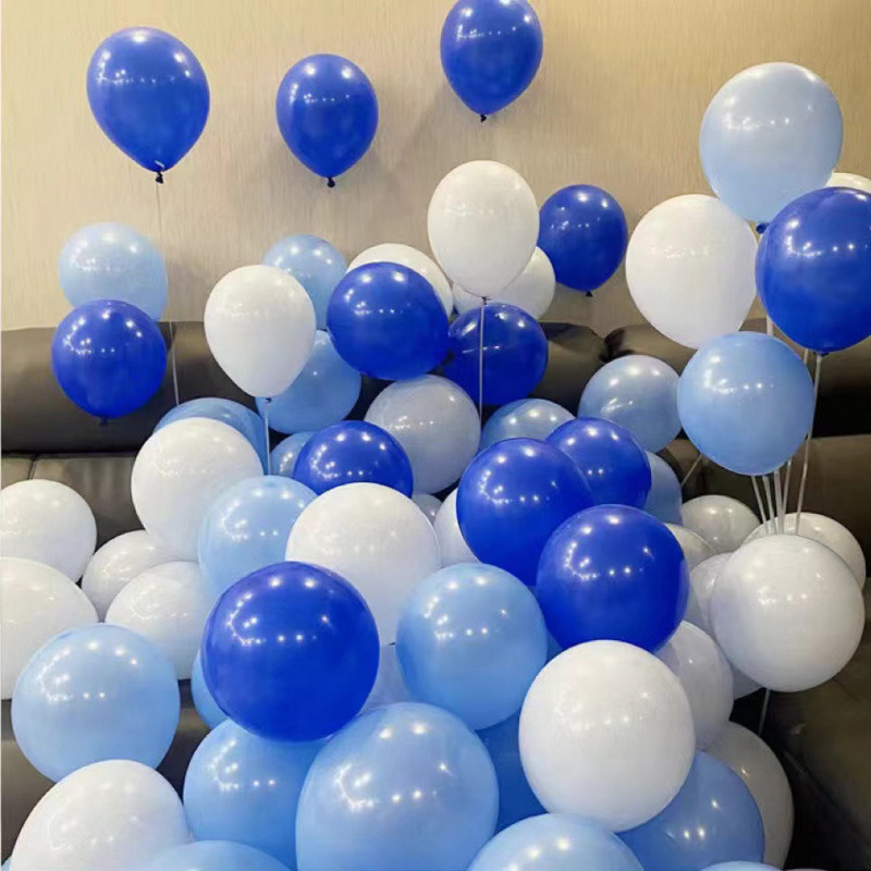 Óceánkék hálóvörös sorozatú lufiárnyalatok Retro kék maka dekoráció születésnapi óvodai ballagási megnyitó dekoráció