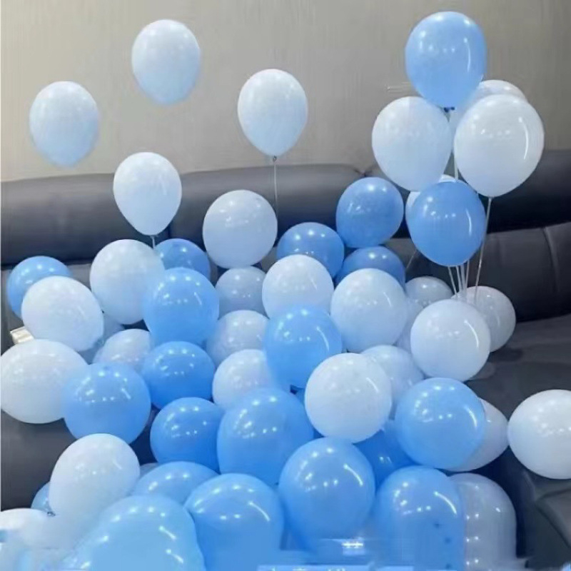 Óceánkék hálóvörös sorozatú lufiárnyalatok Retro kék maka dekoráció születésnapi óvodai ballagási megnyitó dekoráció