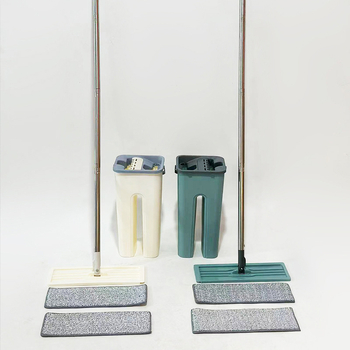Spetsiaalne väikese suurusega majapidamises kasutatav hulgimüügi lameda laiskmopi ämber, kätepesu pole, kuiv ja märg eraldusmopp imav mopp