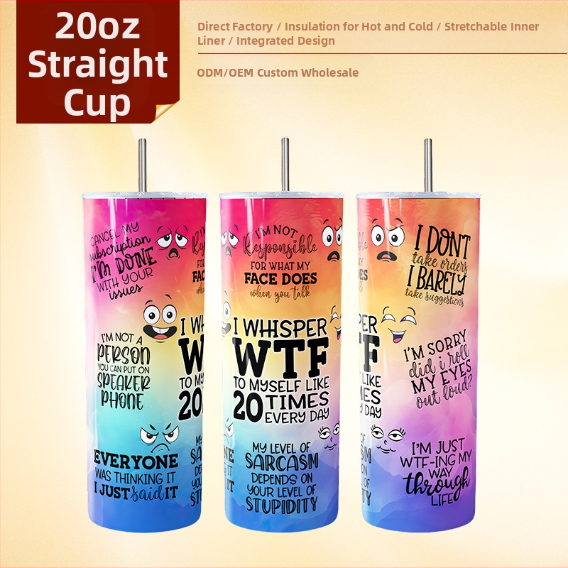 Eksplozije u vanjskoj trgovini 20OZ personalizirana termos šalica za auto šalica od nehrđajućeg čelika 304 ravna šalica 3D printanje 5D printanje