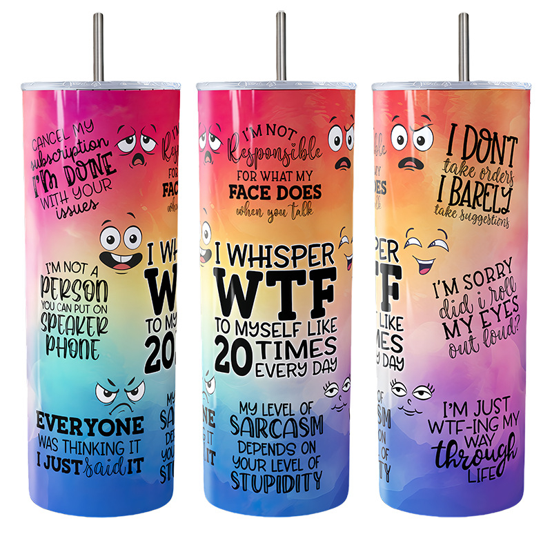 Експлозии в чуждестранната търговия 20OZ персонализирана термо чаша за кола чаша от неръждаема стомана 304 права чаша 3D печат 5D печат