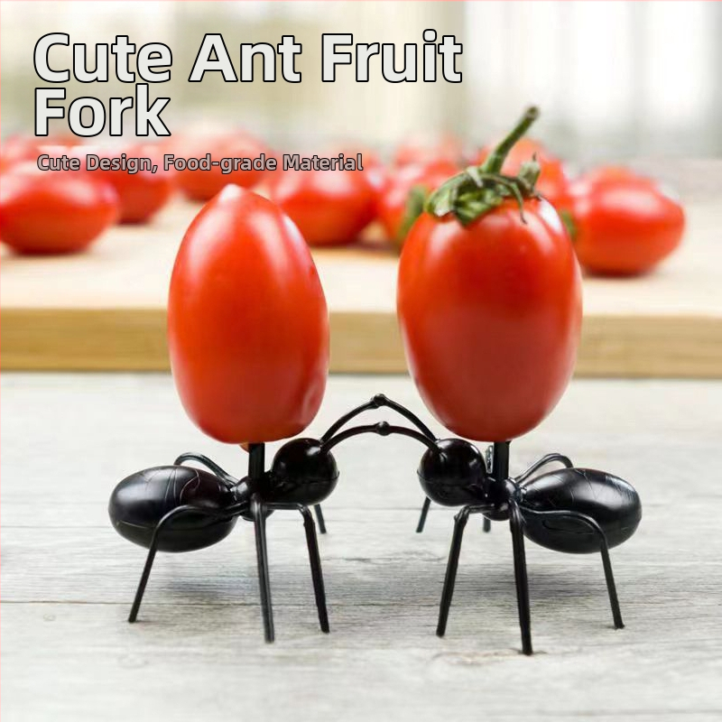 Трансграничен горещо продаван детски анимационен костюм с мравка и плодове, вилица за бенто, детска декорация с животни за закуски, вложка с плодове