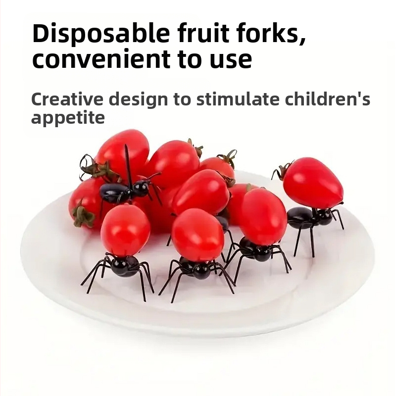 Трансграничен горещо продаван детски анимационен костюм с мравка и плодове, вилица за бенто, детска декорация с животни за закуски, вложка с плодове