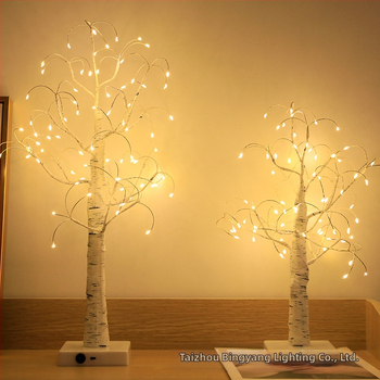 Tiesioginis gamyklinis tarpvalstybinio „Amazon“ LED kūrybinio vario vielos beržo medžio gipsofilos tinklo raudonos namų dekoracijos naktinės lemputės tiekimas