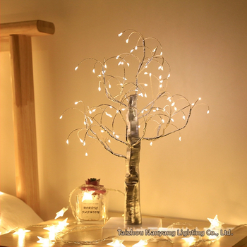 Tiesioginis gamyklinis tarpvalstybinio „Amazon“ LED kūrybinio vario vielos beržo medžio gipsofilos tinklo raudonos namų dekoracijos naktinės lemputės tiekimas