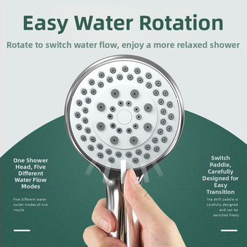 Xiamen Hans ülelaadimisega viiekäiguline suurpesuga käsidušš dušiga dušipea majapidamisdušipea dušipea