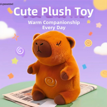 Új, határokon átnyúló, légző állatos, kapibara plüss játékbaba, zene, világító babajáték nagykereskedelem