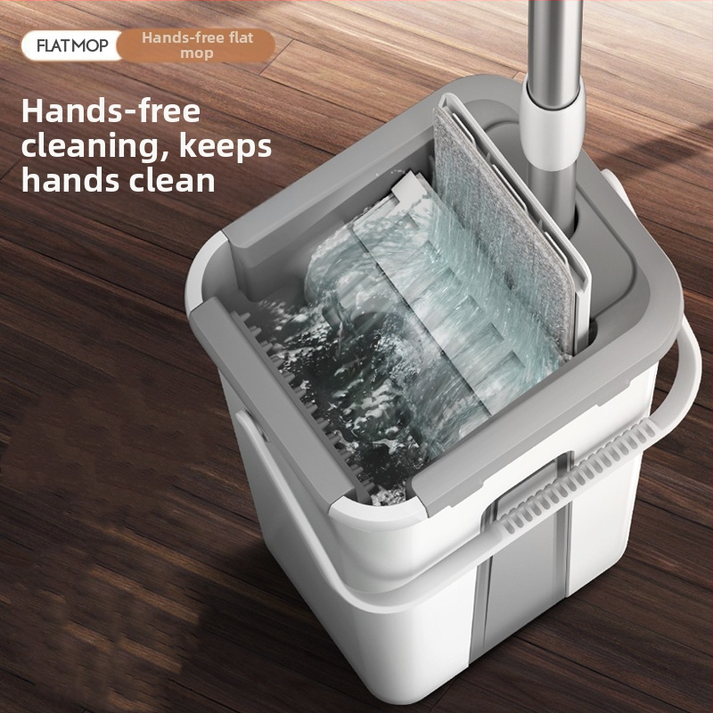 Nauja rankomis plaunama buitinė sugeriamoji šluostė, plokščia šluostė, sausai ir šlapiai, dvigubo naudojimo, tinginio šluostė, artefaktas – švarus šluostės kibiras