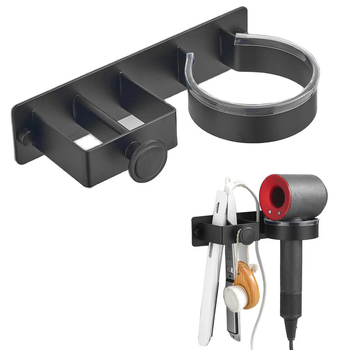 Plaukų džiovintuvo laikiklis, tvirtinamas prie sienos, vonios kambario plaukų džiovintuvo stovas, plaukų tiesintuvas, elektrinis lyginimo lentos laikymo stovas