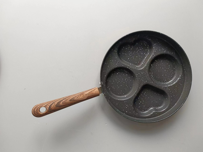 Zahraničný obchod, panvica na raňajky, steak, vajce, panvica dva v jednom, 3-dierková malá plochá multifunkčná nepriľnavá panvica