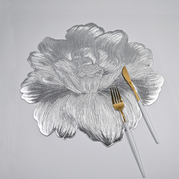Piiriülene kuummüük Lotus Bronzing Placemat PVC Peony Ins Style libisemiskindel soojusisolatsiooniga lauamatt Camellia Ruixi Placemat