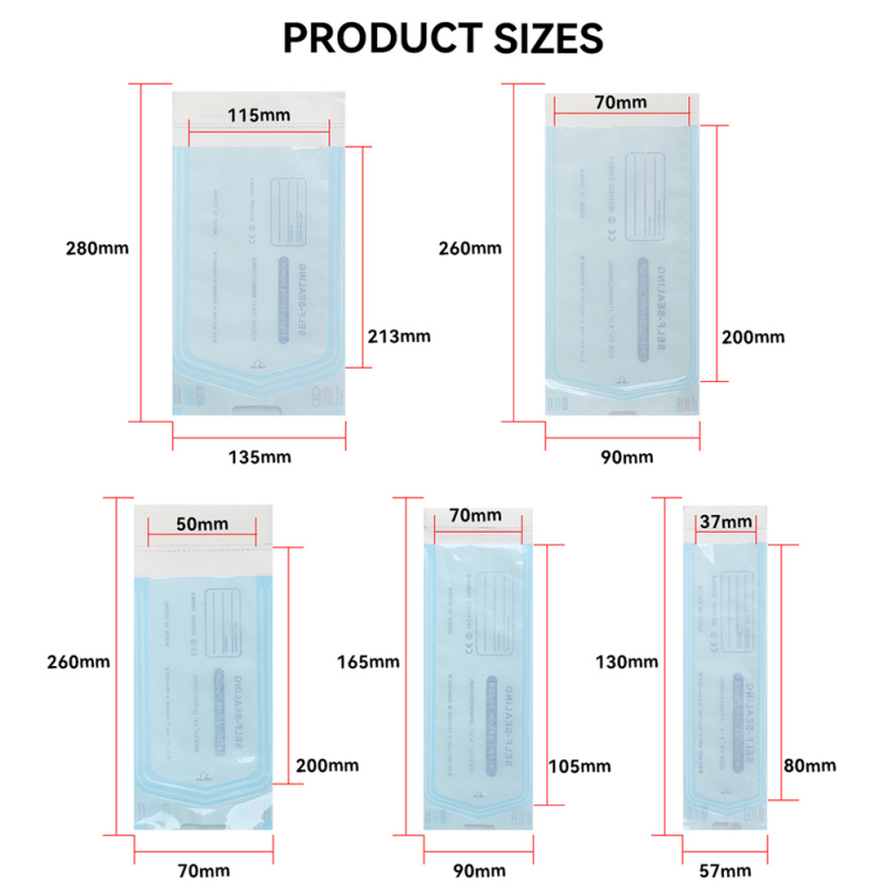 Ühekordselt kasutatav isekleepuv kott tolmukindla küünekunsti tätoveeringu tikkimisvahendi hambaravi Ziplock koti puhastus- ja desinfitseerimiskott