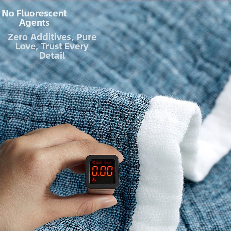 Източник Производител Търговия на едро с трансгранично класическо обикновено памучно марлено одеяло, многослойно кърпано одеяло, одеяло за диван, одеяло за климатик