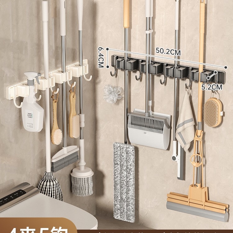 Zidna kopča za vješanje mopa, viseća metla za mop, neperforirana kuka za pričvršćivanje, okvir za kupaonicu, kupaonica, stražnja polica za vrata kupaonice, veleprodaja