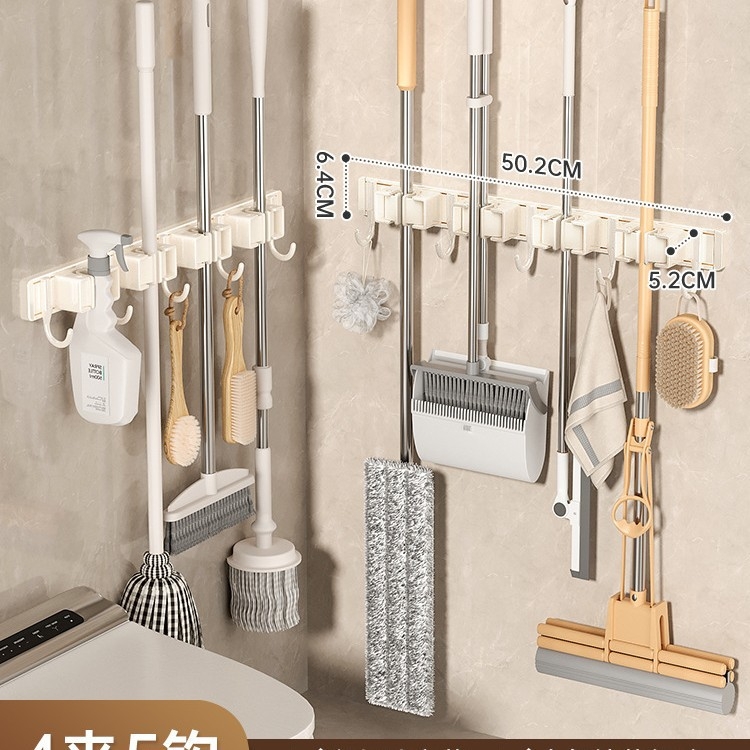 Zidna kopča za vješanje mopa, viseća metla za mop, neperforirana kuka za pričvršćivanje, okvir za kupaonicu, kupaonica, stražnja polica za vrata kupaonice, veleprodaja