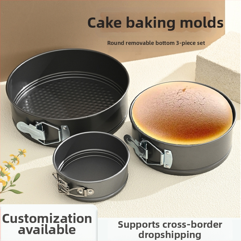 4-7-9 kerek tortaforma zárcsatos élő aljú sütőforma szénacél sütőforma torta sütőforma