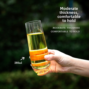 Amazon Hot Sale Handless Champagne Glass Λεπτό Αφρώδες Ποτήρι Κρασιού Υψηλής Χρωματικής Αξίας Αφρώδες Κρασί Ποτήρι Κοκτέιλ Μπαρ