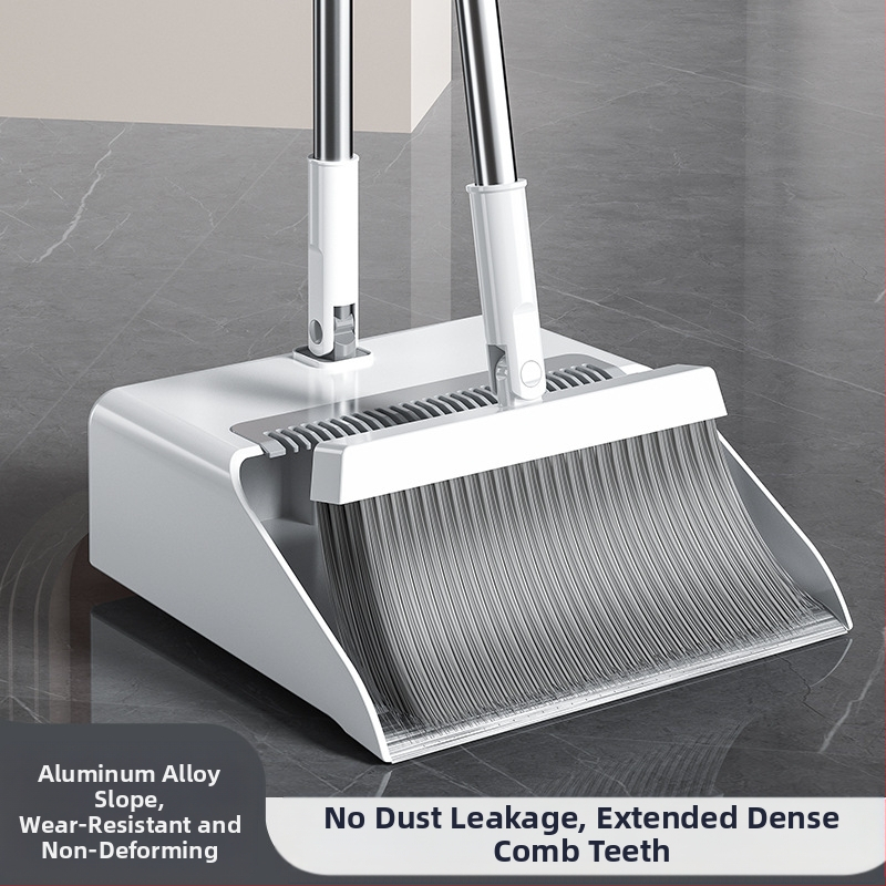 Метла, лопатка за боклук, комбинирана домакинска метла, незалепваща коса, сгъваема метла, голяма алуминиева сплав, лопата за боклук