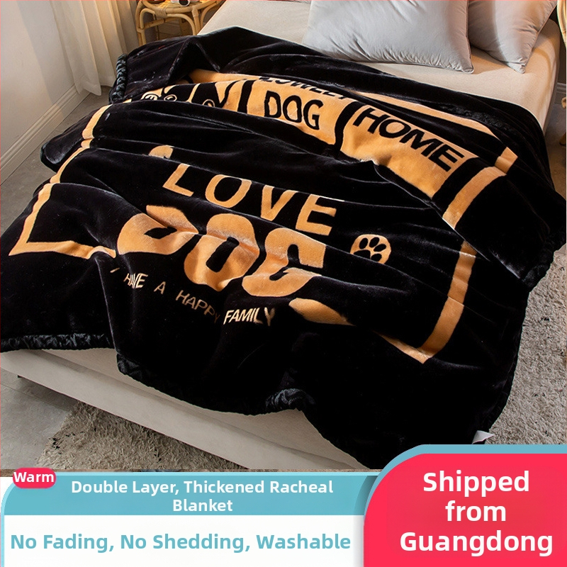 „Lashall“ vilnonė žieminė sutirštinta flanelinė šilta antklodė vienviečiam asmeniui bendrabučio studentui koralų flanelinė