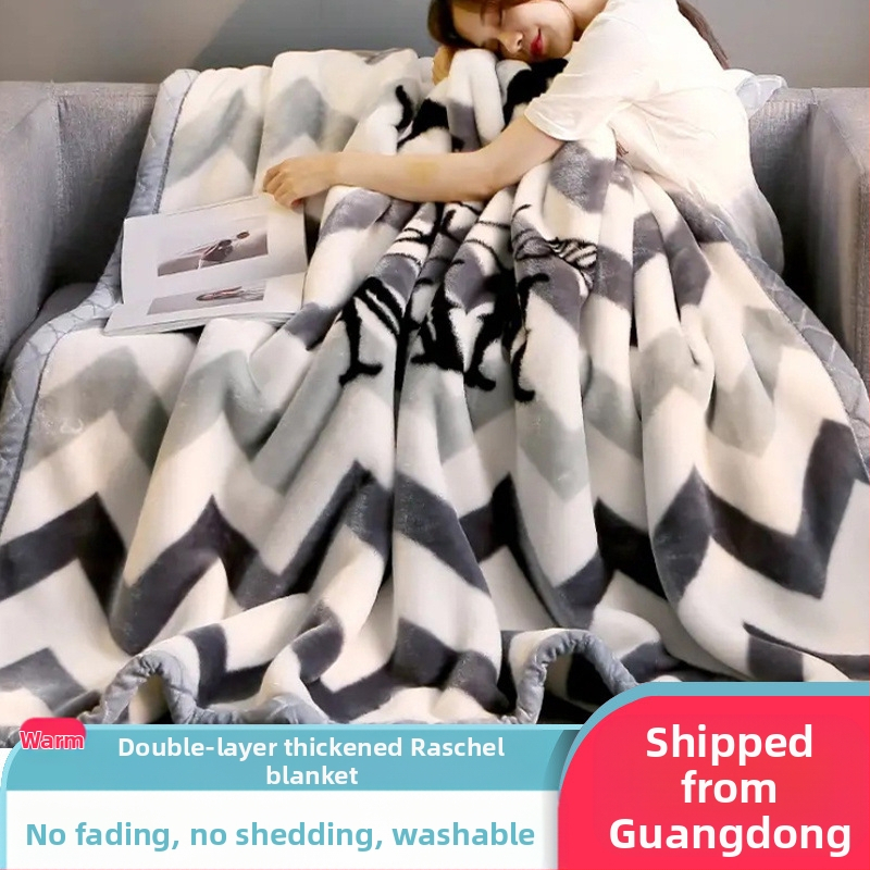 „Lashall“ vilnonė žieminė sutirštinta flanelinė šilta antklodė vienviečiam asmeniui bendrabučio studentui koralų flanelinė