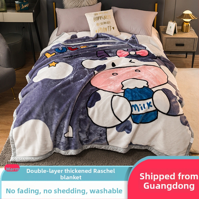 „Lashall“ vilnonė žieminė sutirštinta flanelinė šilta antklodė vienviečiam asmeniui bendrabučio studentui koralų flanelinė