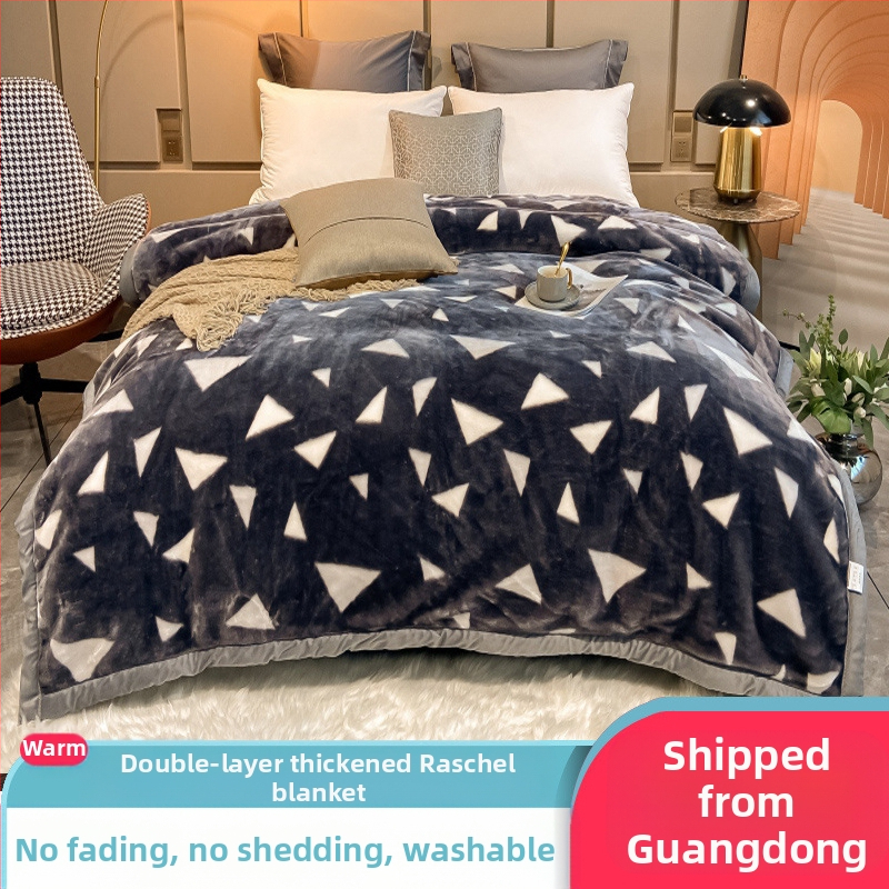 „Lashall“ vilnonė žieminė sutirštinta flanelinė šilta antklodė vienviečiam asmeniui bendrabučio studentui koralų flanelinė