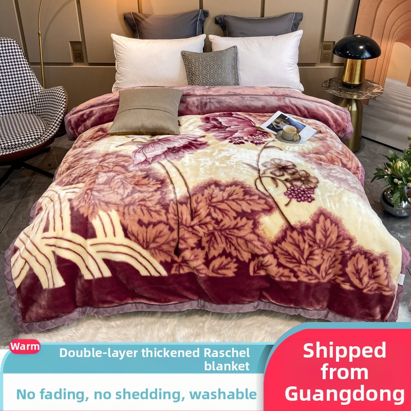 „Lashall“ vilnonė žieminė sutirštinta flanelinė šilta antklodė vienviečiam asmeniui bendrabučio studentui koralų flanelinė