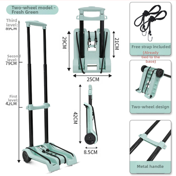 Προσεκτικά επιλεγμένο καρότσι παντοπωλείου για οικιακή χρήση, καρότσι ταχείας παράδοσης, πτυσσόμενο ρυμουλκούμενο χειρισμού φορτίου, καρότσι αγορών, καρότσι αποσκευών