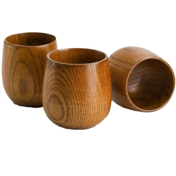 Hulgimüük loominguline naturaalne puidust väike kõhukruus vana värviga klassikaline Ziziphus Spinosae puidust tass restorani majapidamise Ziziphus puidust teekruus