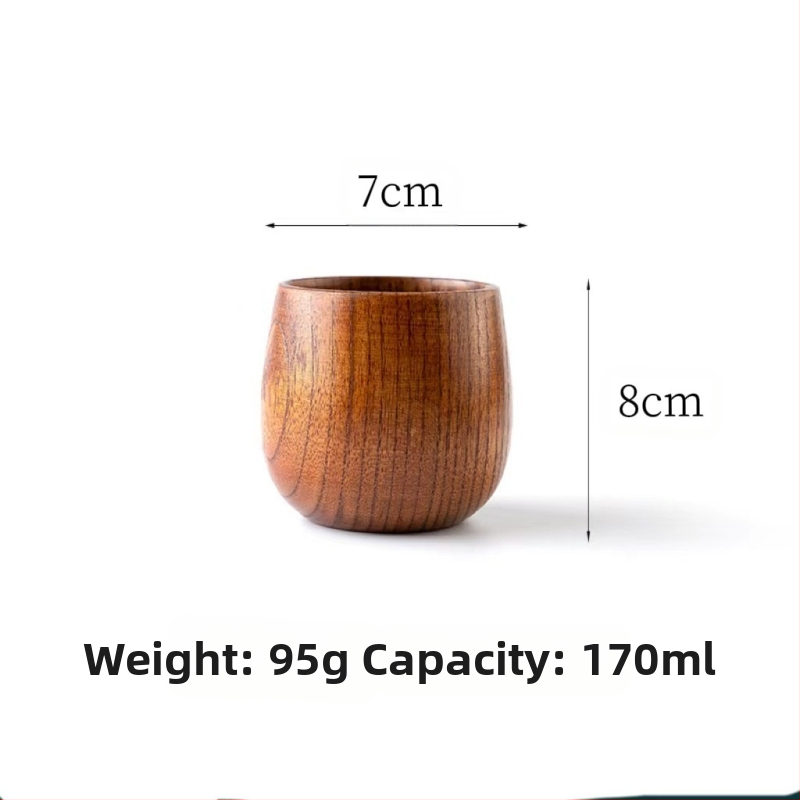 Hulgimüük loominguline naturaalne puidust väike kõhukruus vana värviga klassikaline Ziziphus Spinosae puidust tass restorani majapidamise Ziziphus puidust teekruus