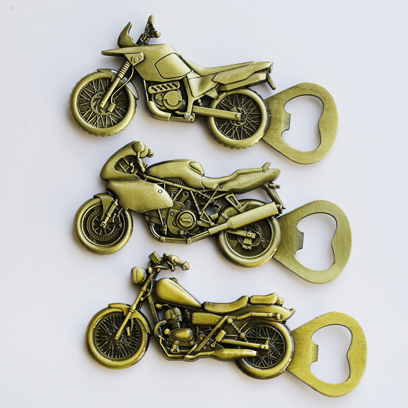 Производителите произвеждат трансгранична метална цинкова сплав, бира, антична мотоциклетна отварачка за бутилки, отварачка за консерви, Amazon hot