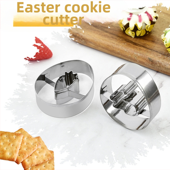 „Amazon“ 9 dalių Velykų zuikio glaisto sausainių formų rinkinys, mielas animacinių filmukų sausainių kepimo formų rinkinys